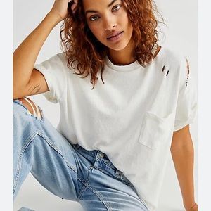 NWOT We The Free Rubi Tee in Optic White